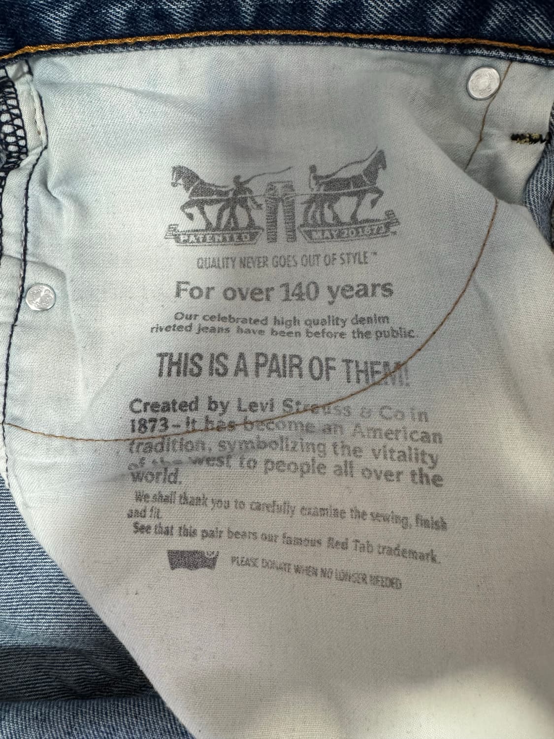 리바이스 505 중청 데님 청바지 34 34 레귤러 스트레이트 상품이미지6