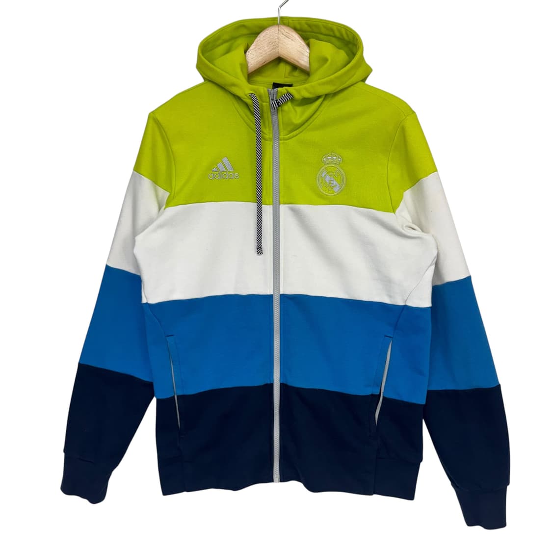 아디다스 레알마드리드 배색 후드집업 상품이미지1