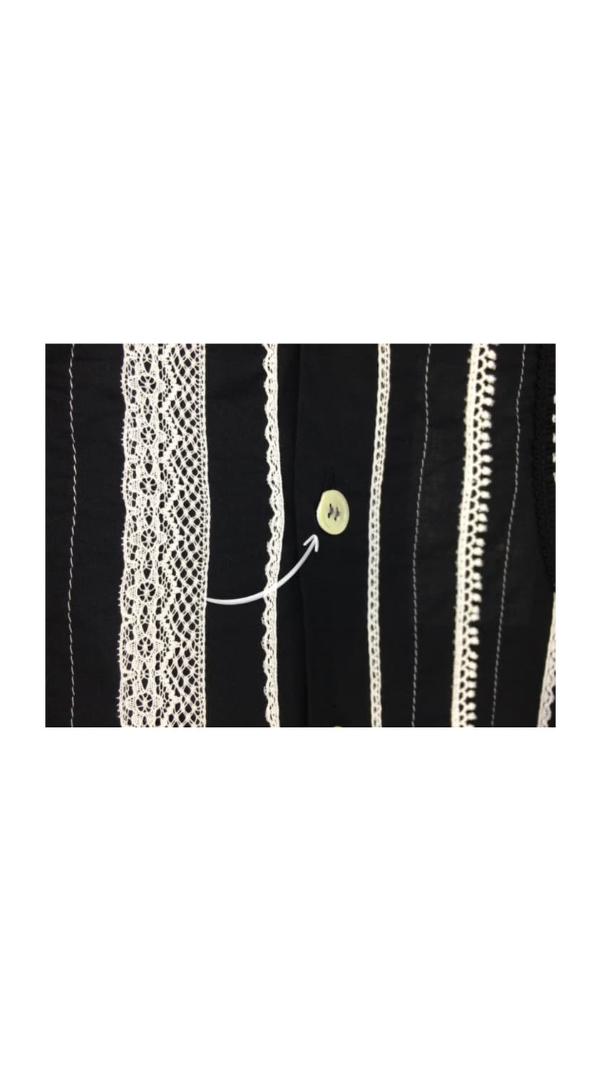 스나오쿠와하라 블랙 퍼프 레이스 원피스 상품이미지5