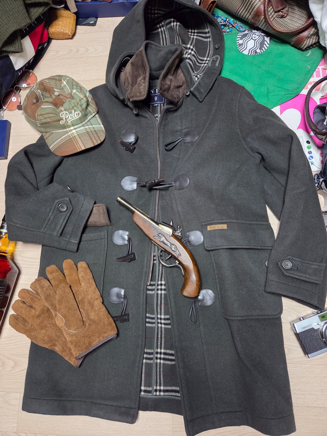 NII 더플코트 떡볶이 코트 딥그린 울코트 상품이미지1