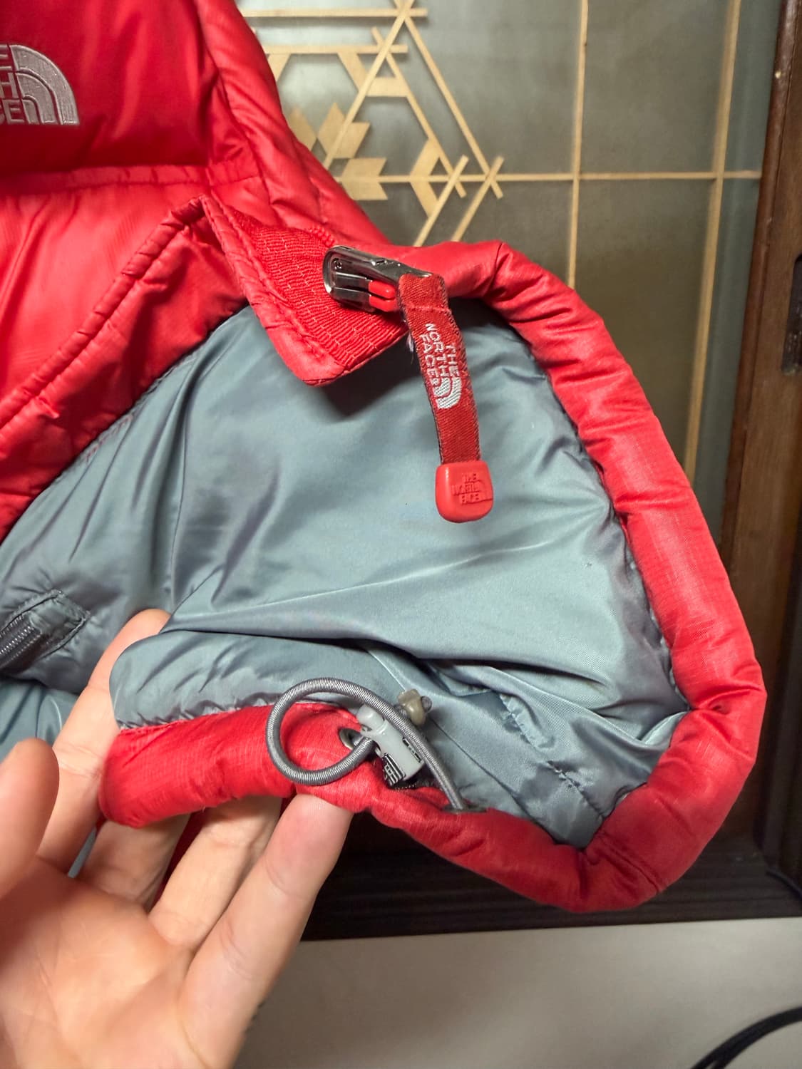 노스페이스 700 눕시 구스다운 패딩 레드 상품이미지6