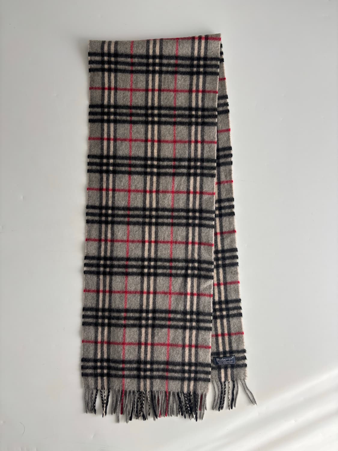 Burberry 버버리 그레이 노바체크 캐시미어 머플러 상품이미지4