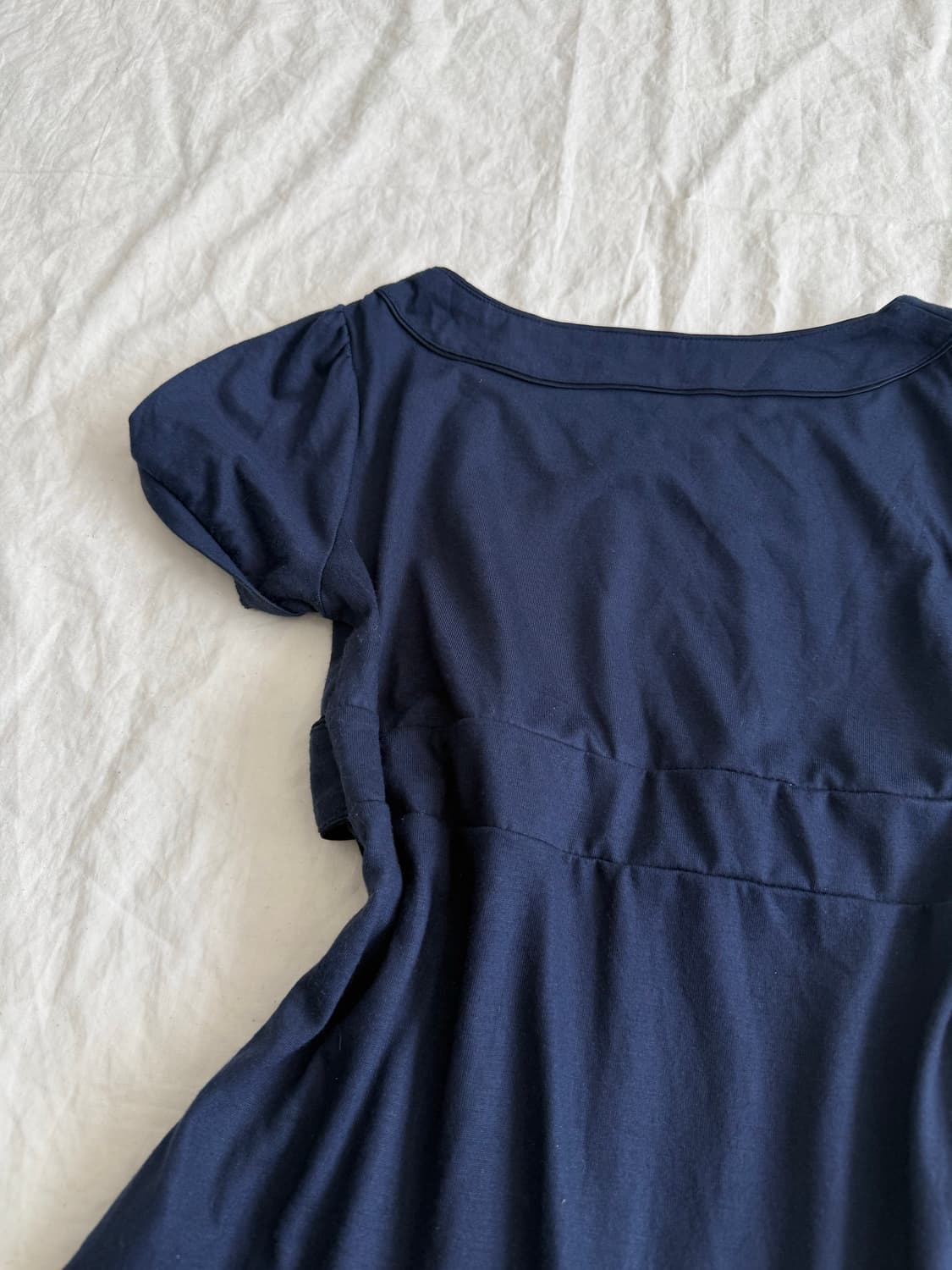 네이비 로걀 러블리 긱시크 반팔 상품이미지5