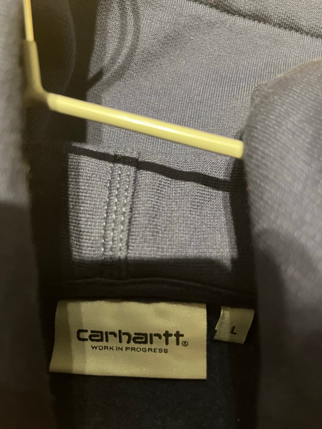 칼하트 WIP 후드 아메리칸 스크립트 스웨트셔츠 블루 상품이미지4