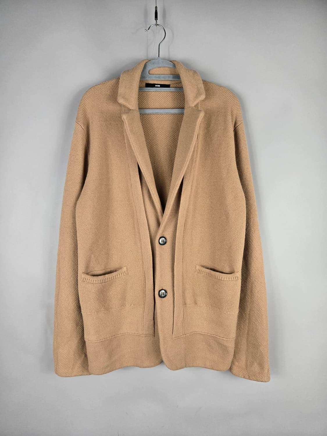 [무료배송]한섬 시스템 옴므 100 울100 숄 카라 니트 가디건 상품이미지1