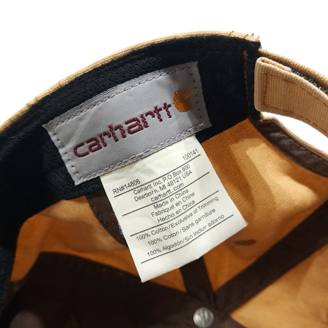 CL837 칼하트 가죽패치 페이드 샌드브라운 볼캡 모자 상품이미지8