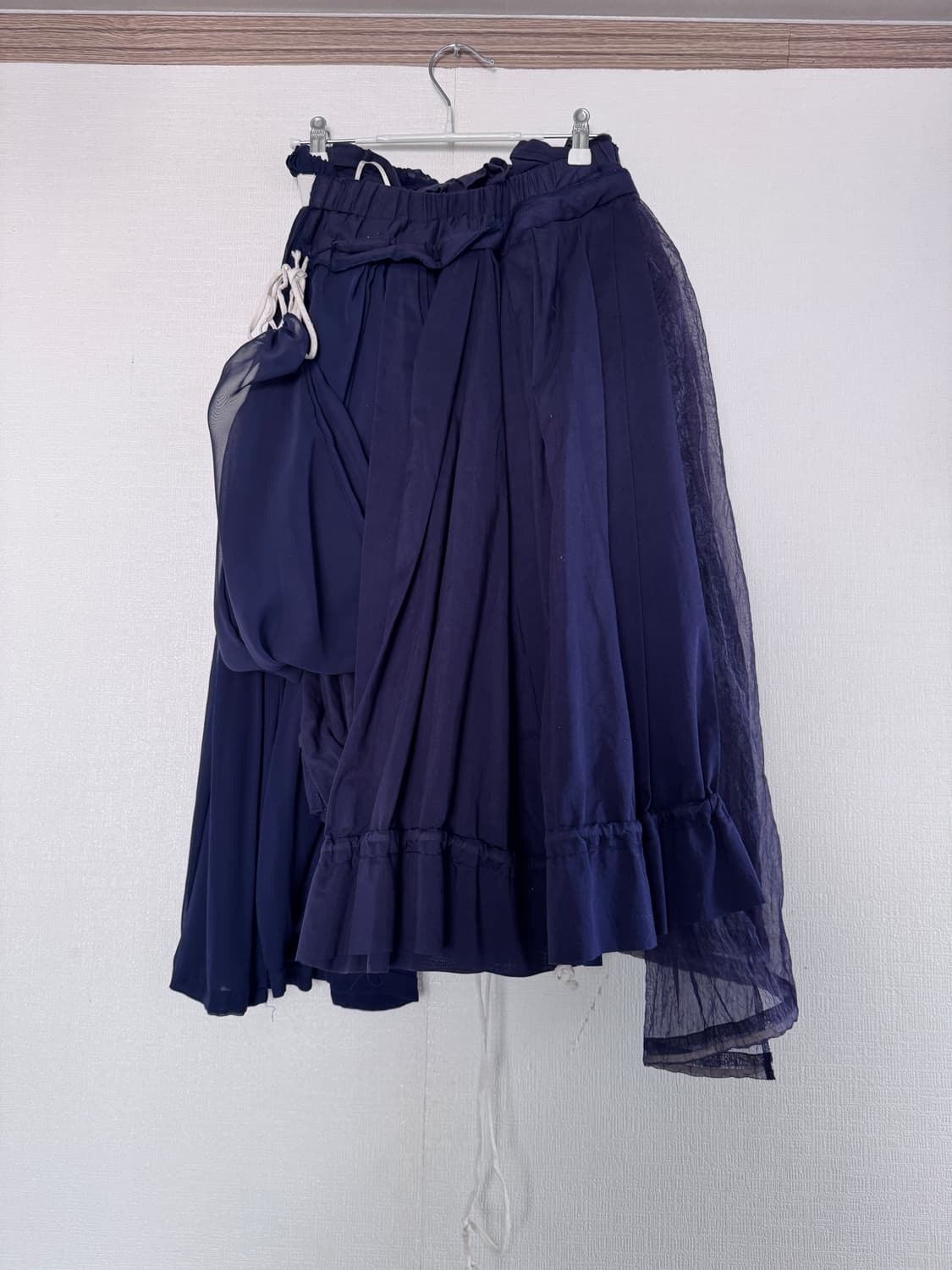 꼼데가르송 네이비 언발 레이어드 스커트 상품이미지5
