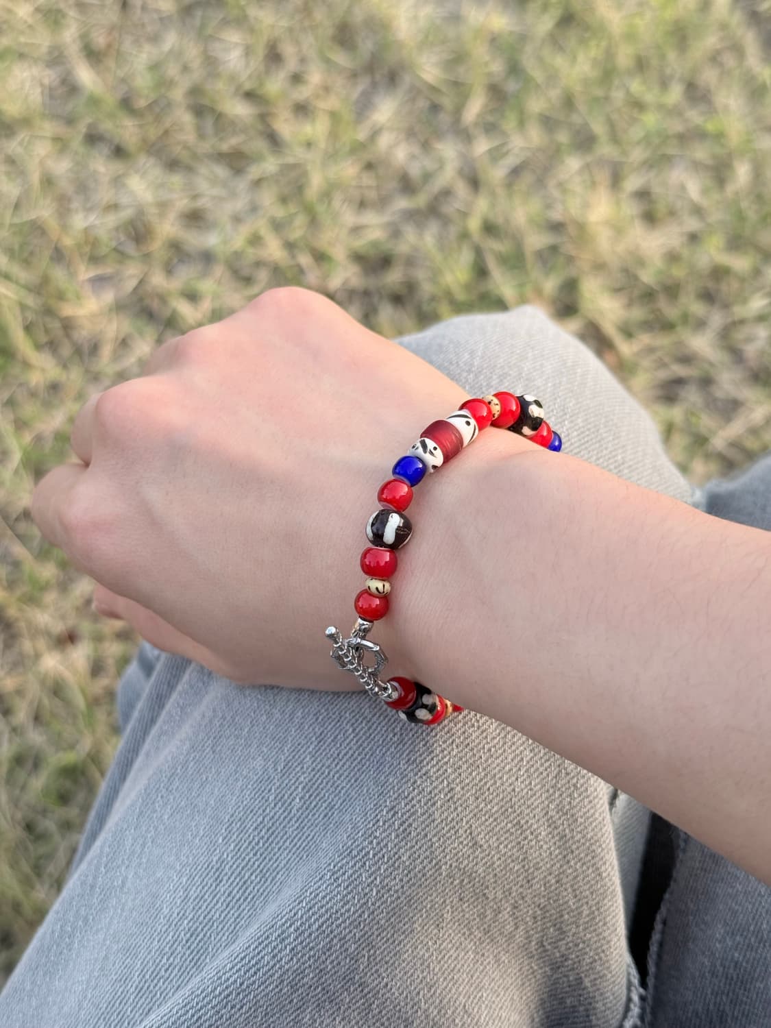 핸드메이드 빈티지무드 비즈팔찌 상품이미지3