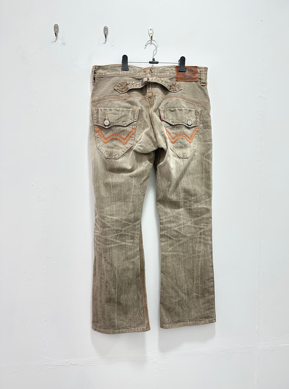 EDWIN flare back strap denim pants 상품이미지5