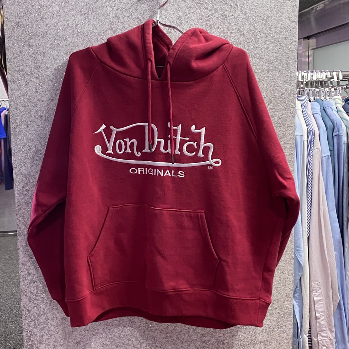 본더치 빅로고 버건디 후드티 B3339 상품이미지2