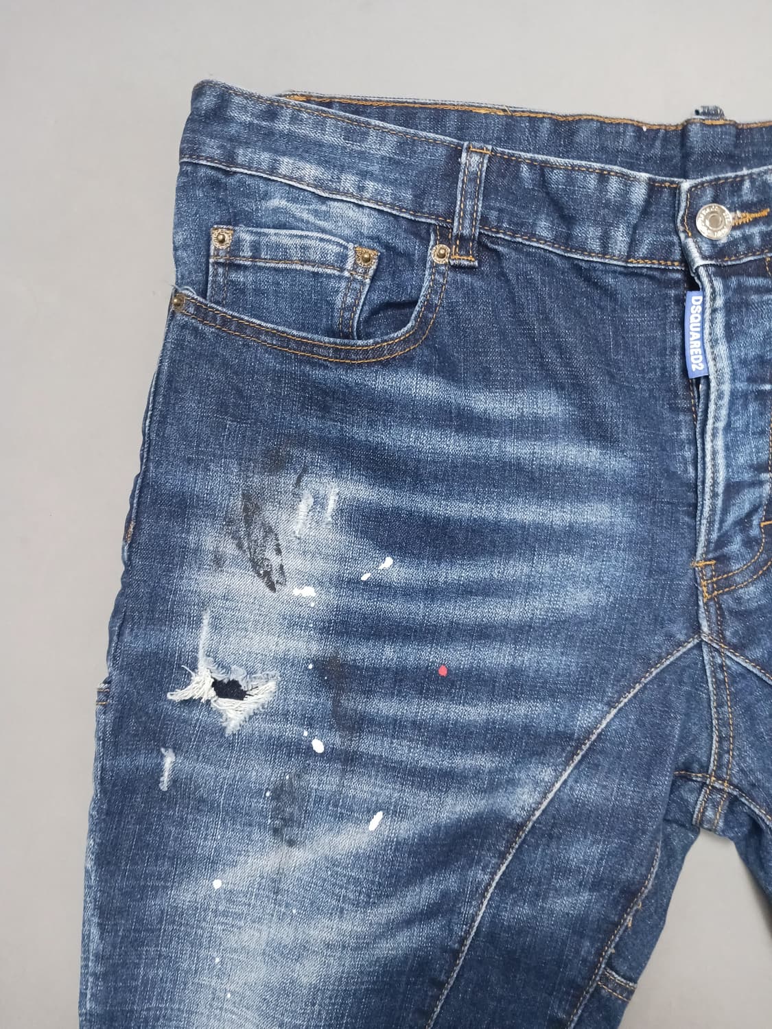 [38] 디스퀘어드2 더티오일워싱 타이디바이커진 청바지 상품이미지2