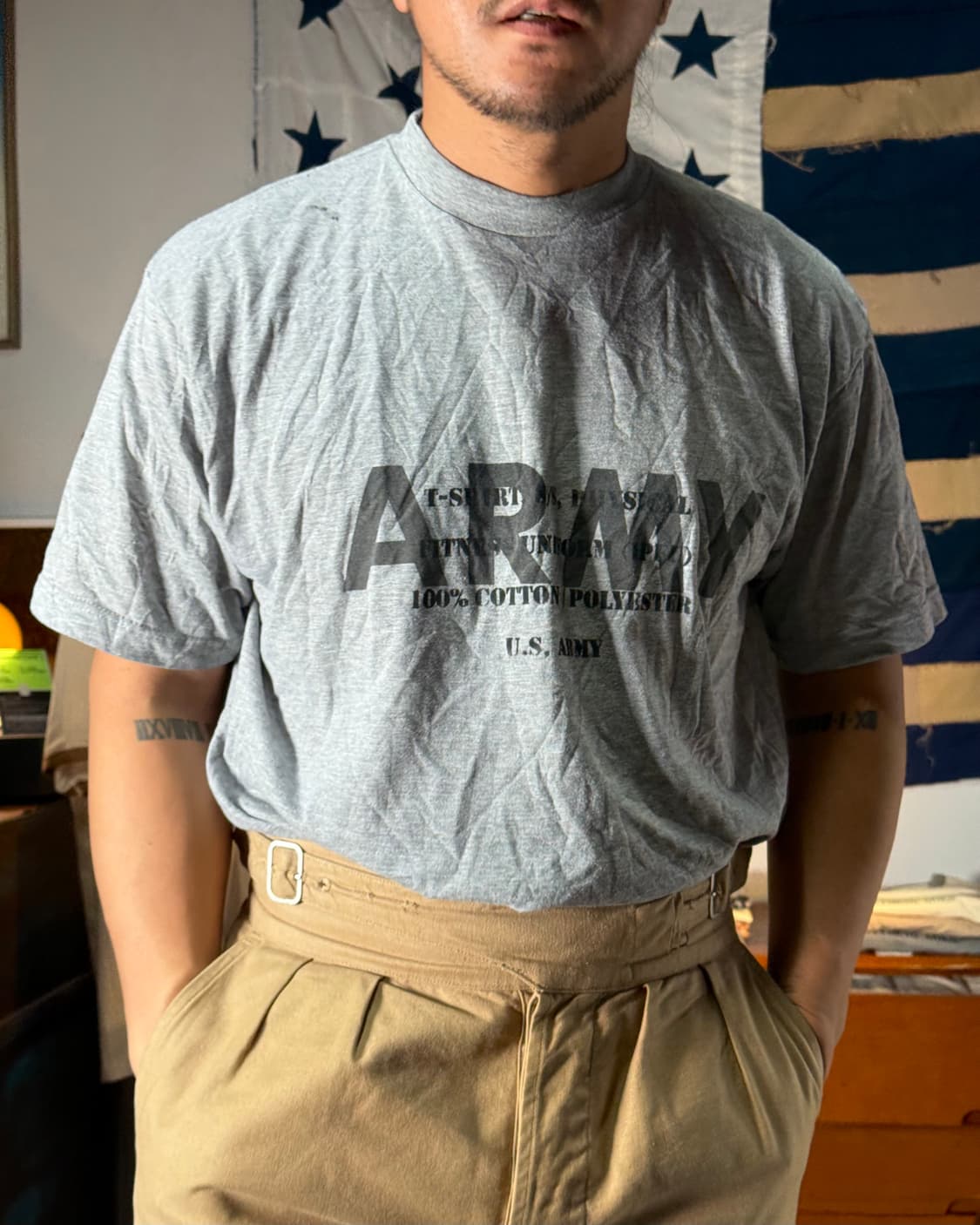 U.S Army 'Spec.' 스텐실 IPFU 티셔츠 M 상품이미지9
