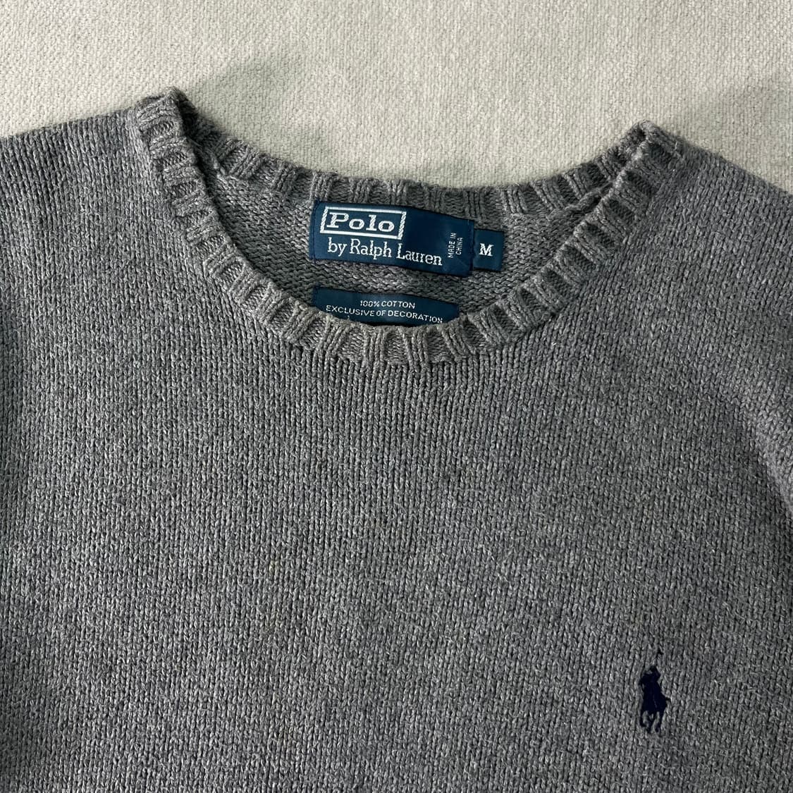 95 폴로랄프로렌 그레이 코튼 니트 상품이미지2