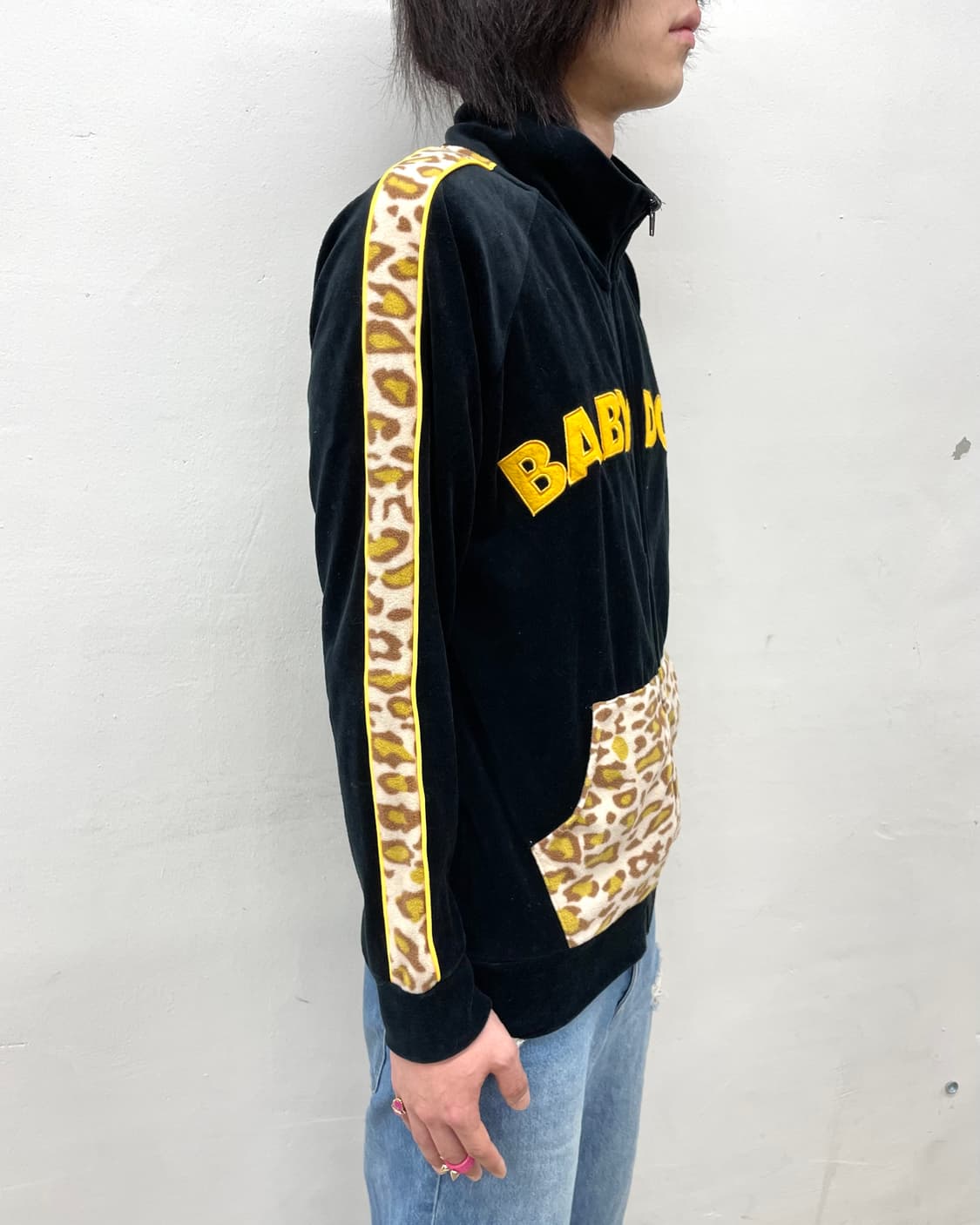 Baby doll leopard velvet track top 상품이미지4