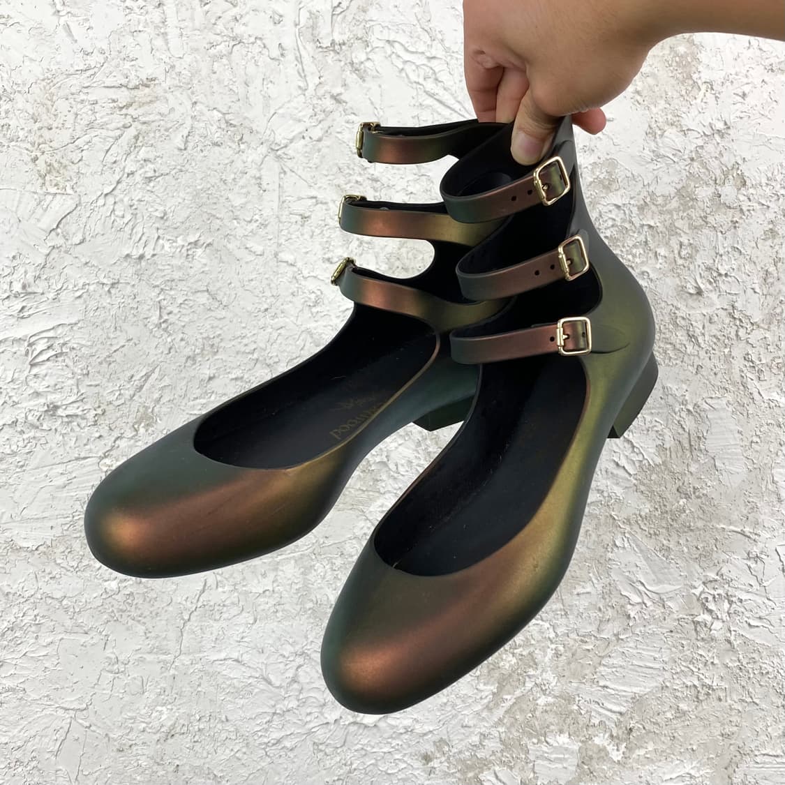 비비안 웨스트우드 앵글로매니아 멜리사 3-strap 젤리 발레 플랫 상품이미지1