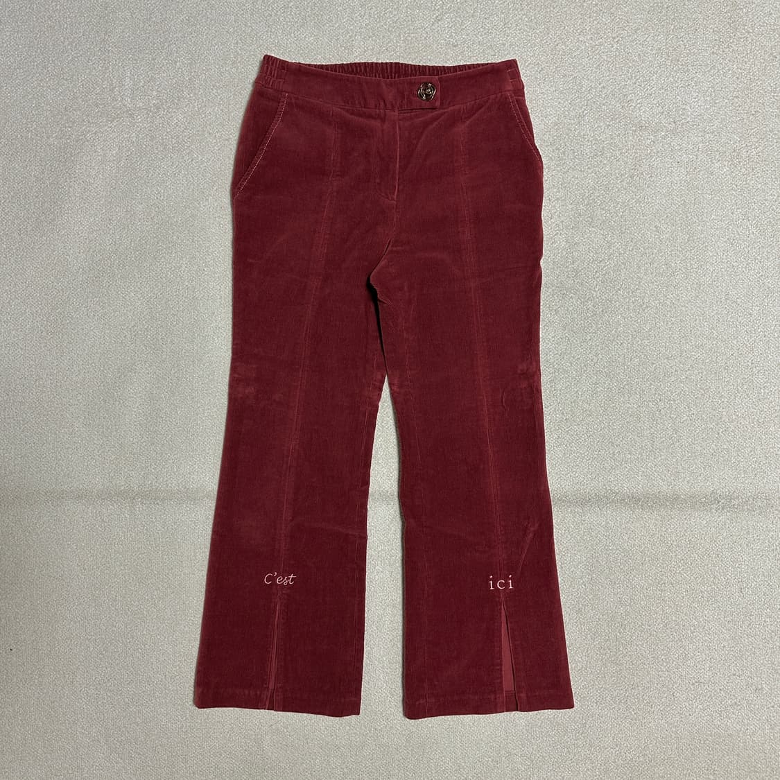 오즈세컨 코듀로이 트임 팬츠 상품이미지1