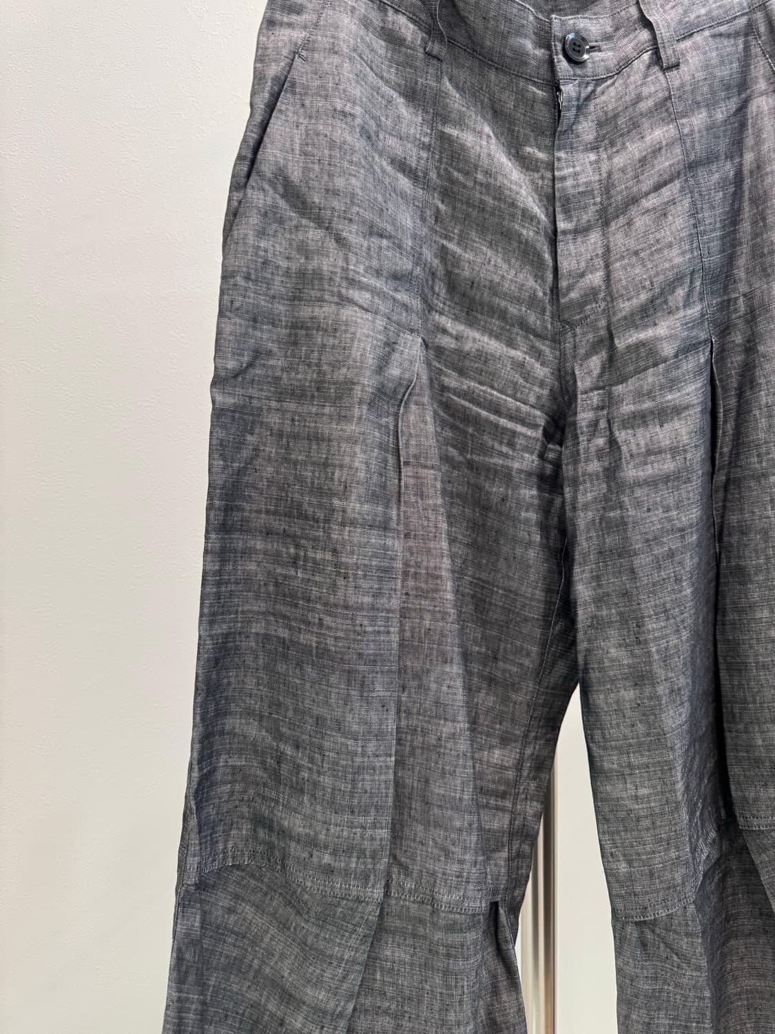 요지야마모토 린넨 플레어 크롭 트라우저 상품이미지4