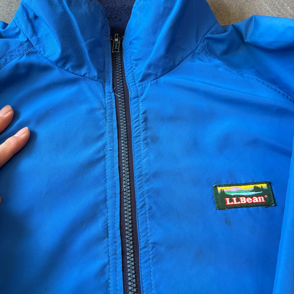 90s L.L.bean blue 90년대 엘엘빈 쓰리 시즌 블루 웜업 자 상품이미지8