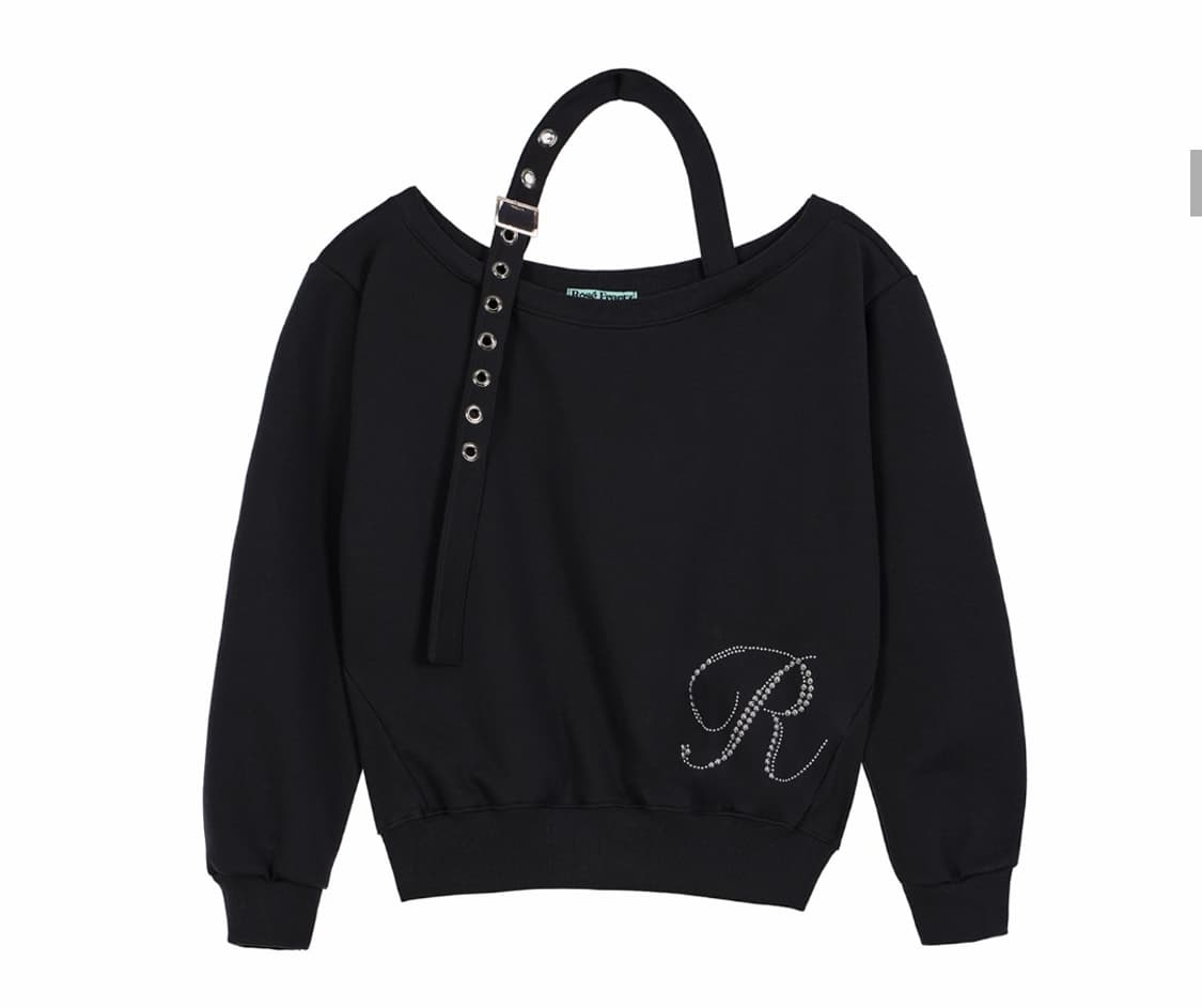 새상품)) 로제프란츠 아일렛 스트랩 오프숄더 맨투맨 상품이미지5