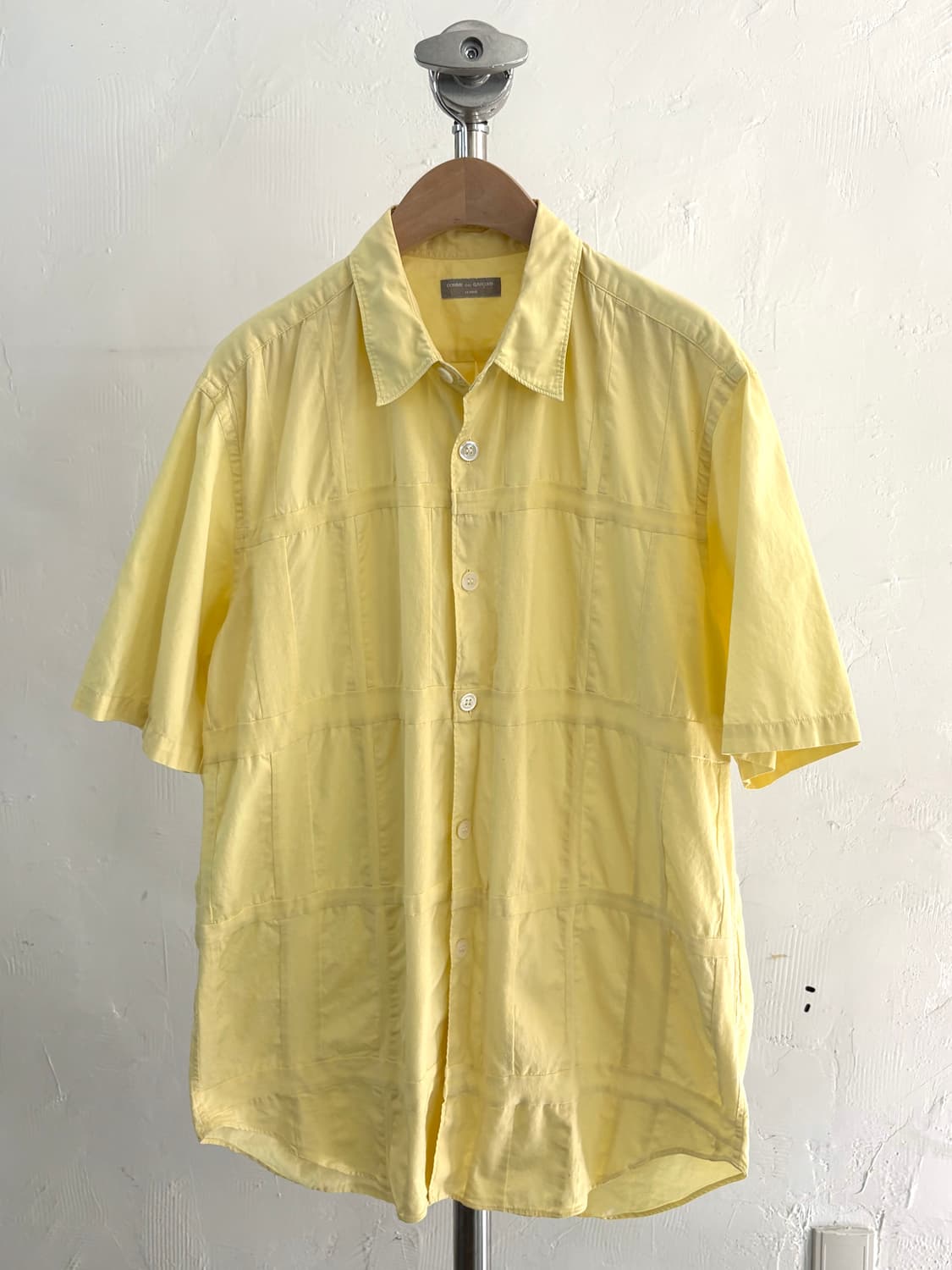  꼼데가르송 옴므 옐로우 패치워크 셔츠 상품이미지1