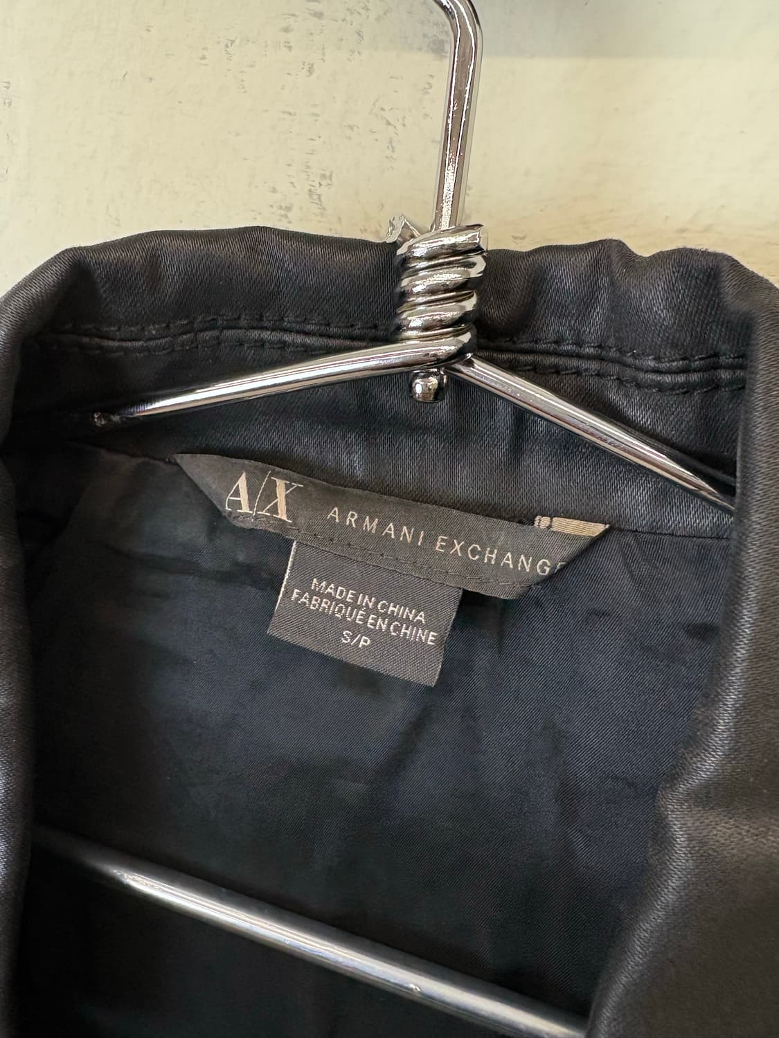 아르마니익스체인지 비건레더 더블 라이더 자켓 상품이미지5