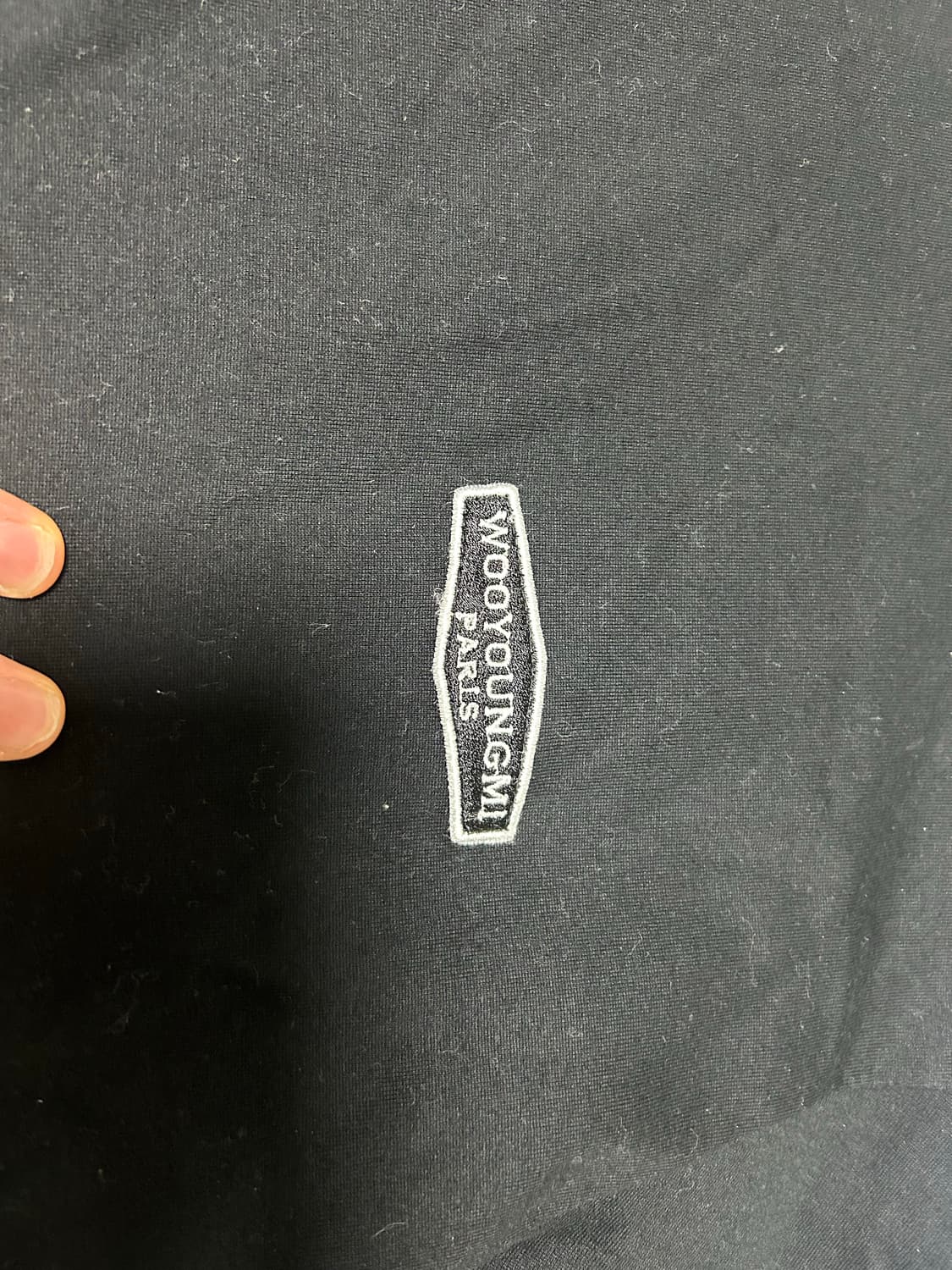 우영미 백로고 반팔 48 블랙 정품 상품이미지5