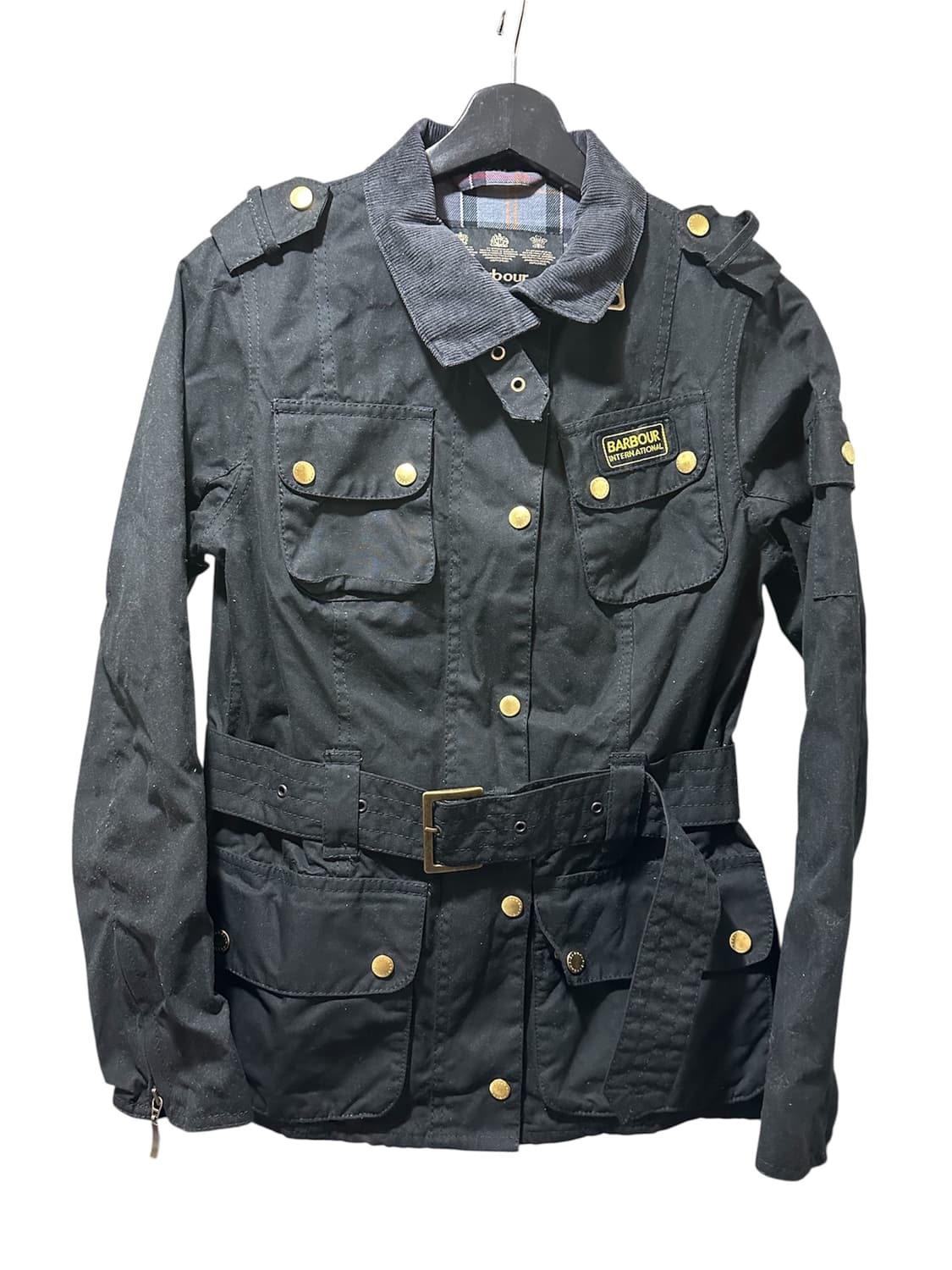 바버 레이디스 인터내셔널 왁스 자켓 uk10 상품이미지1