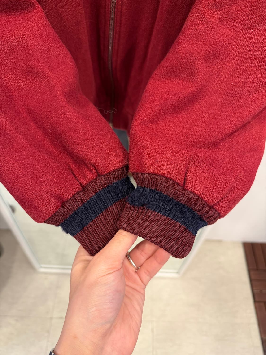 90-00s Vtg 빈티지 울 바시티 후드 집업 자켓 상품이미지2