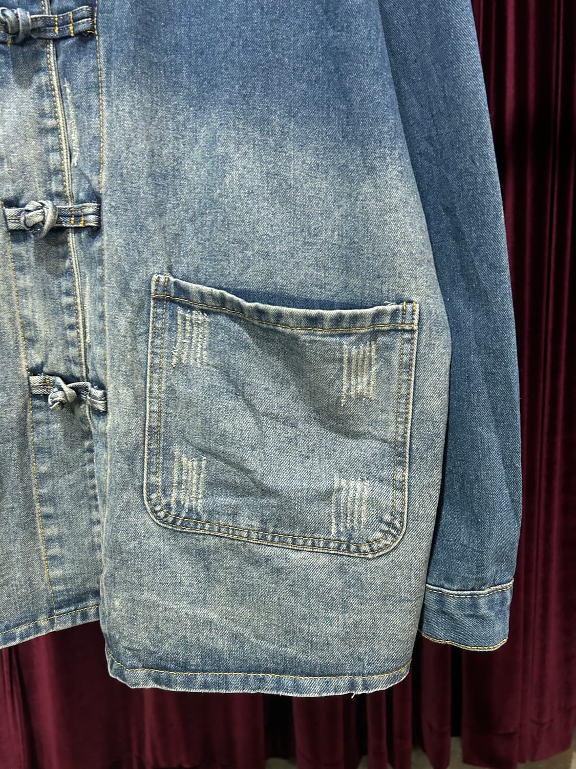vintage china collar st denim jacket 상품이미지5
