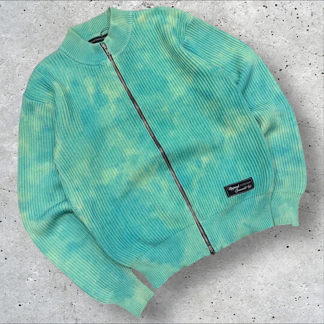 [M] MMLG 엠엠엘지 타이다이 니트 집업 그린 B936 상품이미지1