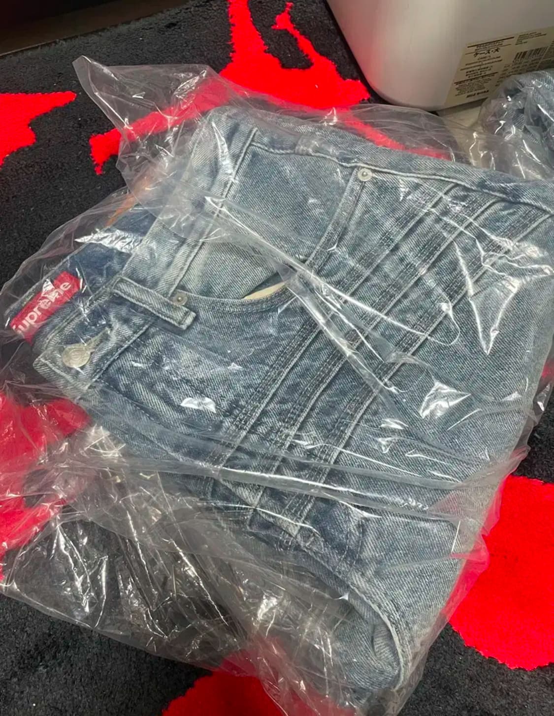 [30] 슈프림 24ss S로고 루즈핏 데님 팬츠 블루 상품이미지3