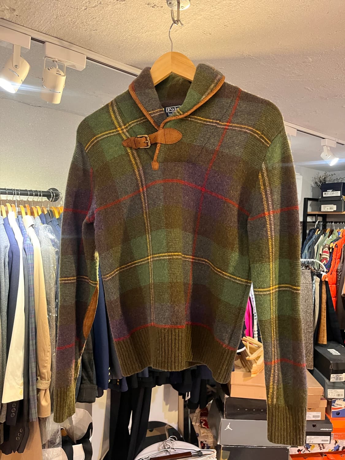 폴로 랄프로렌 메리노울 체크 니트 상품이미지1