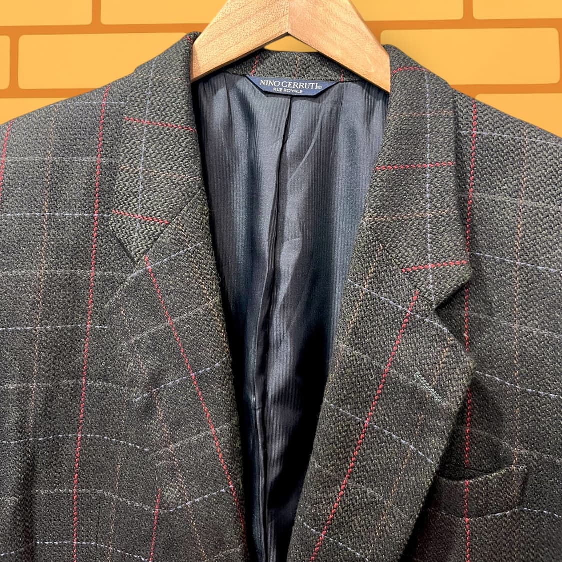 90s Nino Cerruti 체크 블레이저 자켓 (M) 상품이미지2