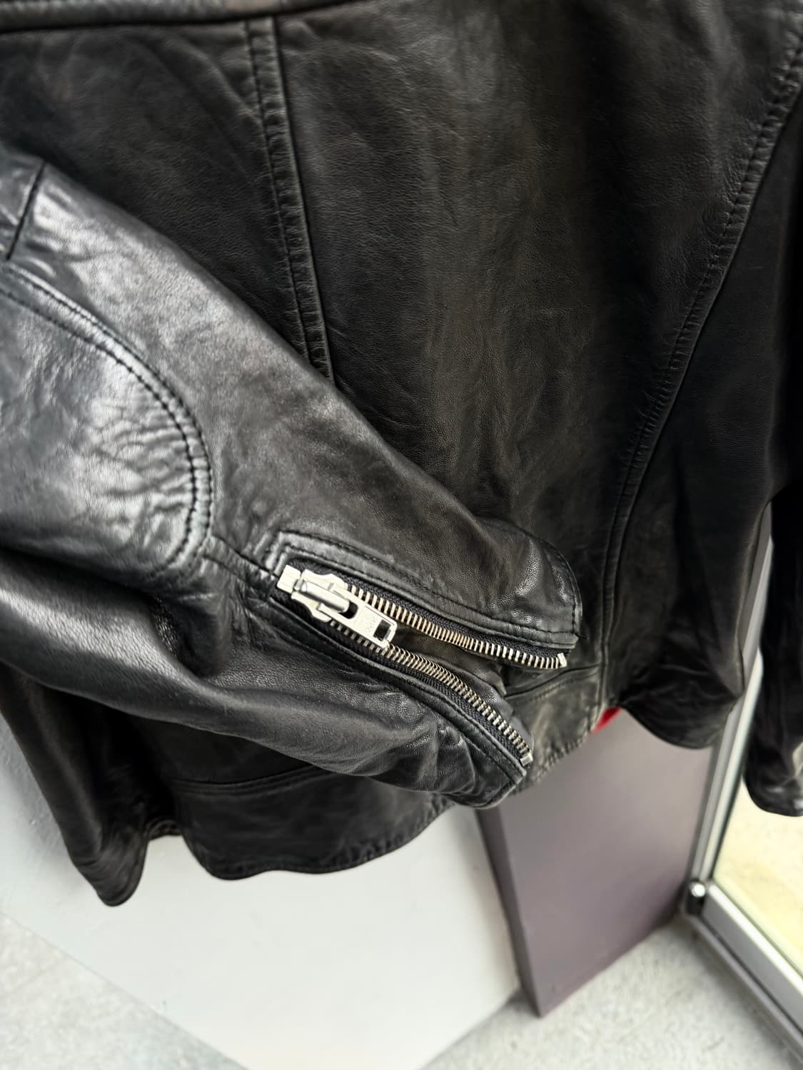 38/ 이자벨마랑 램스킨 라이더 레더 자켓 상품이미지8