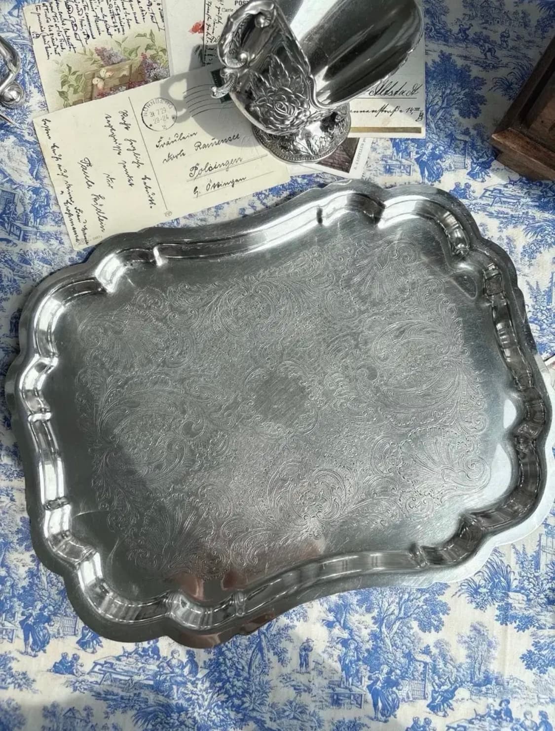 앤틱 실버플레이트 티 트레이 상품이미지2