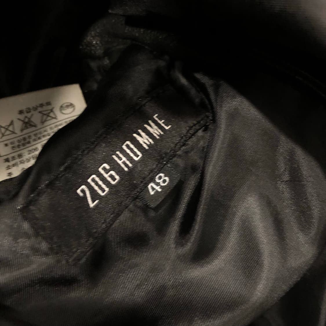 206옴므 양가죽 레더 라이더 자켓 상품이미지6