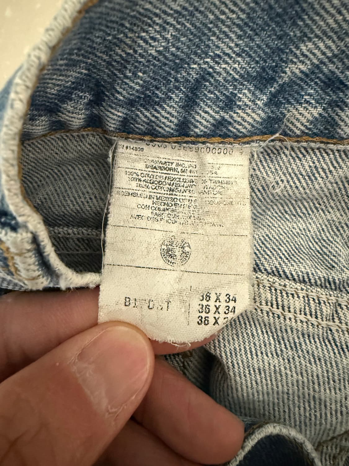 칼하트 b17 데님 팬츠 34 상품이미지5