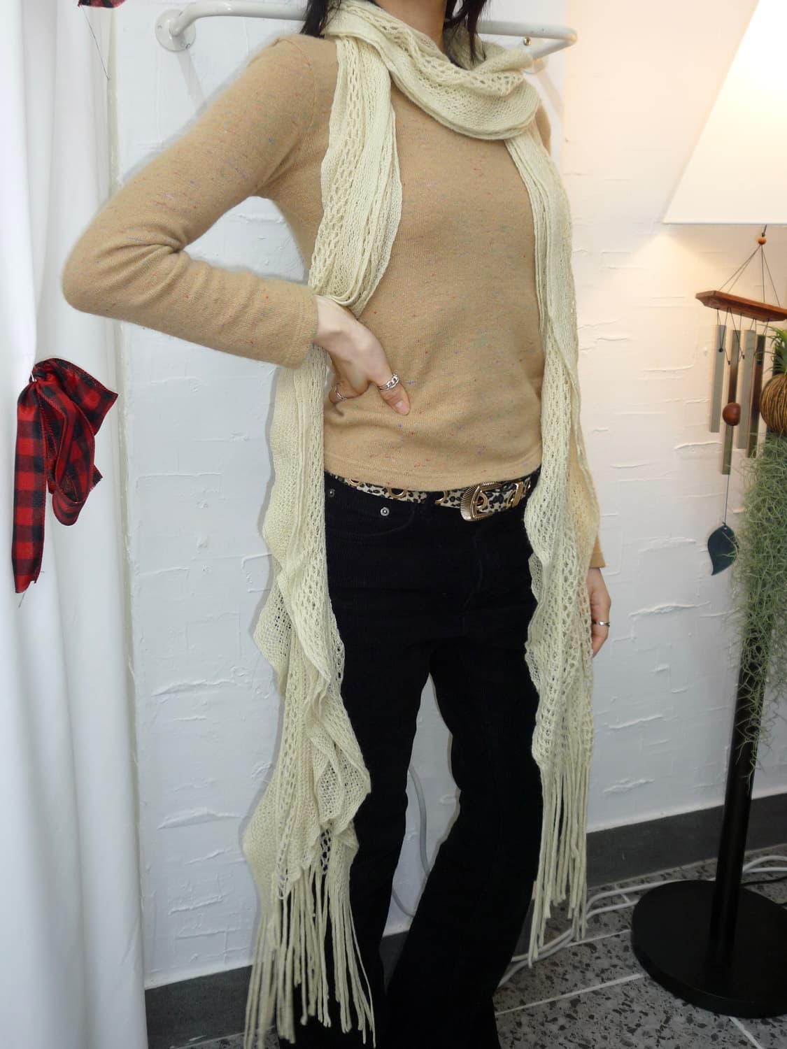 antique cream muffler 상품이미지3