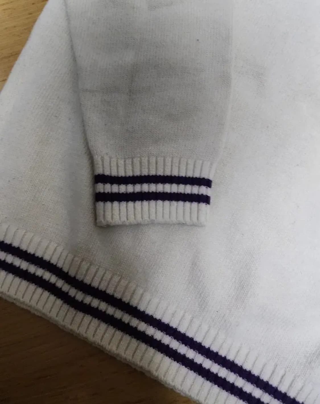 널디 로고 크루넥 스웨터 크림색 L 상품이미지4