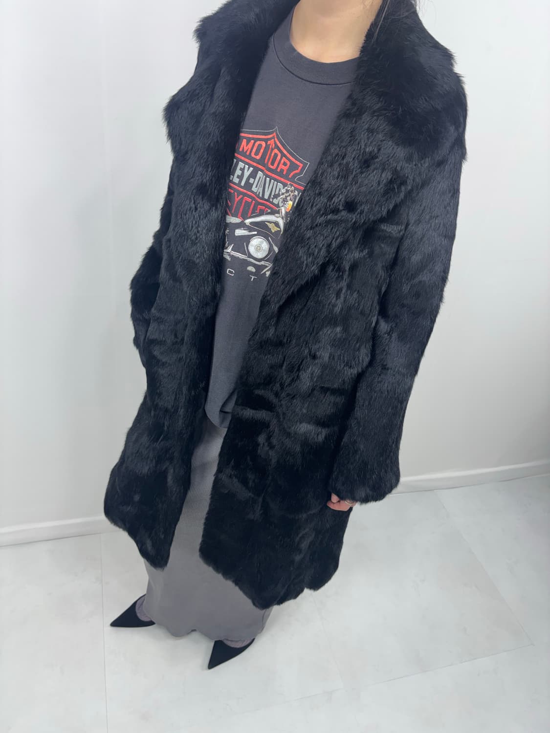 RABBIT FUR HALF COAT 상품이미지5