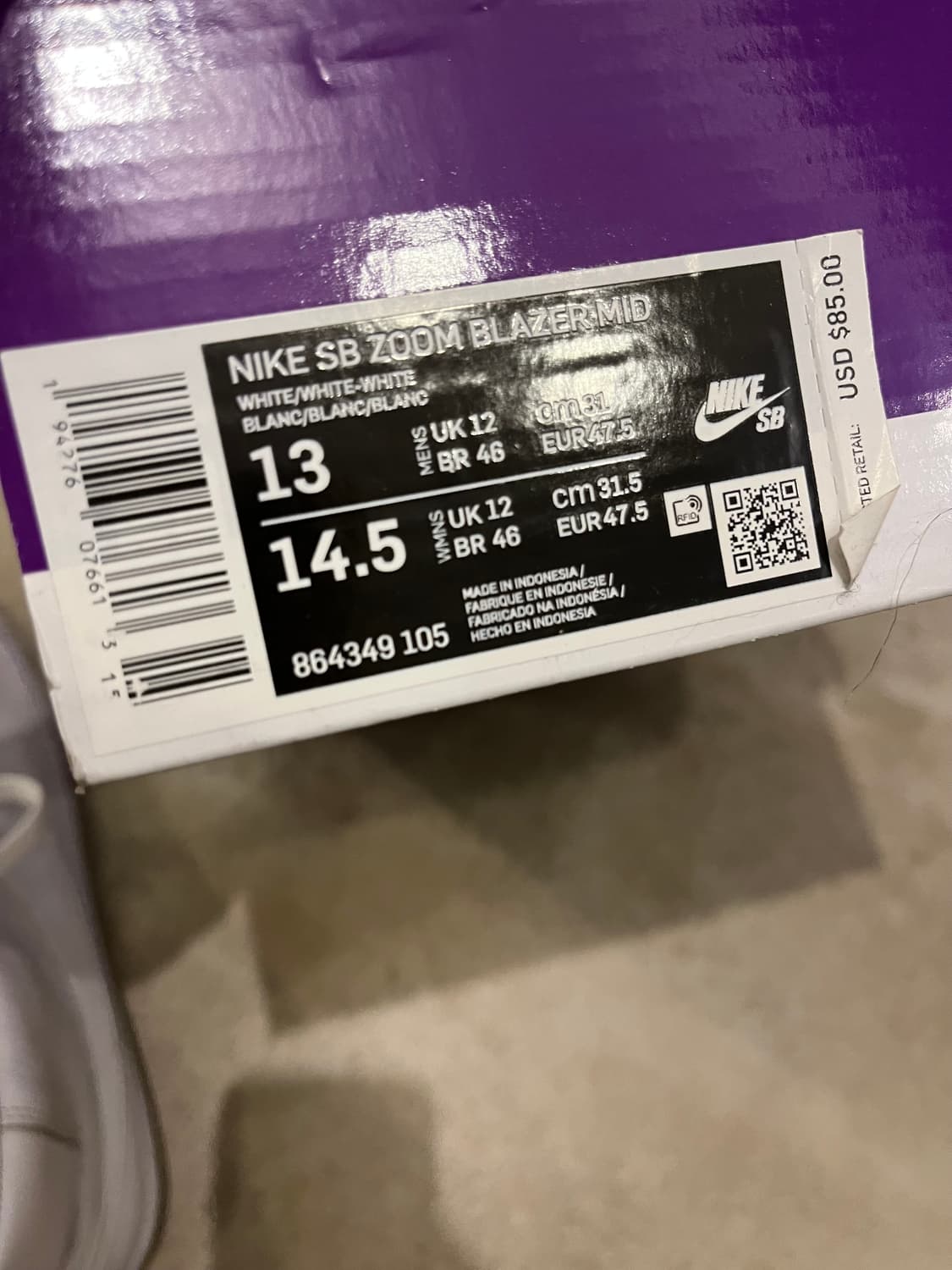 나이키 SB 줌 블레이져 미드 올빽 상품이미지4