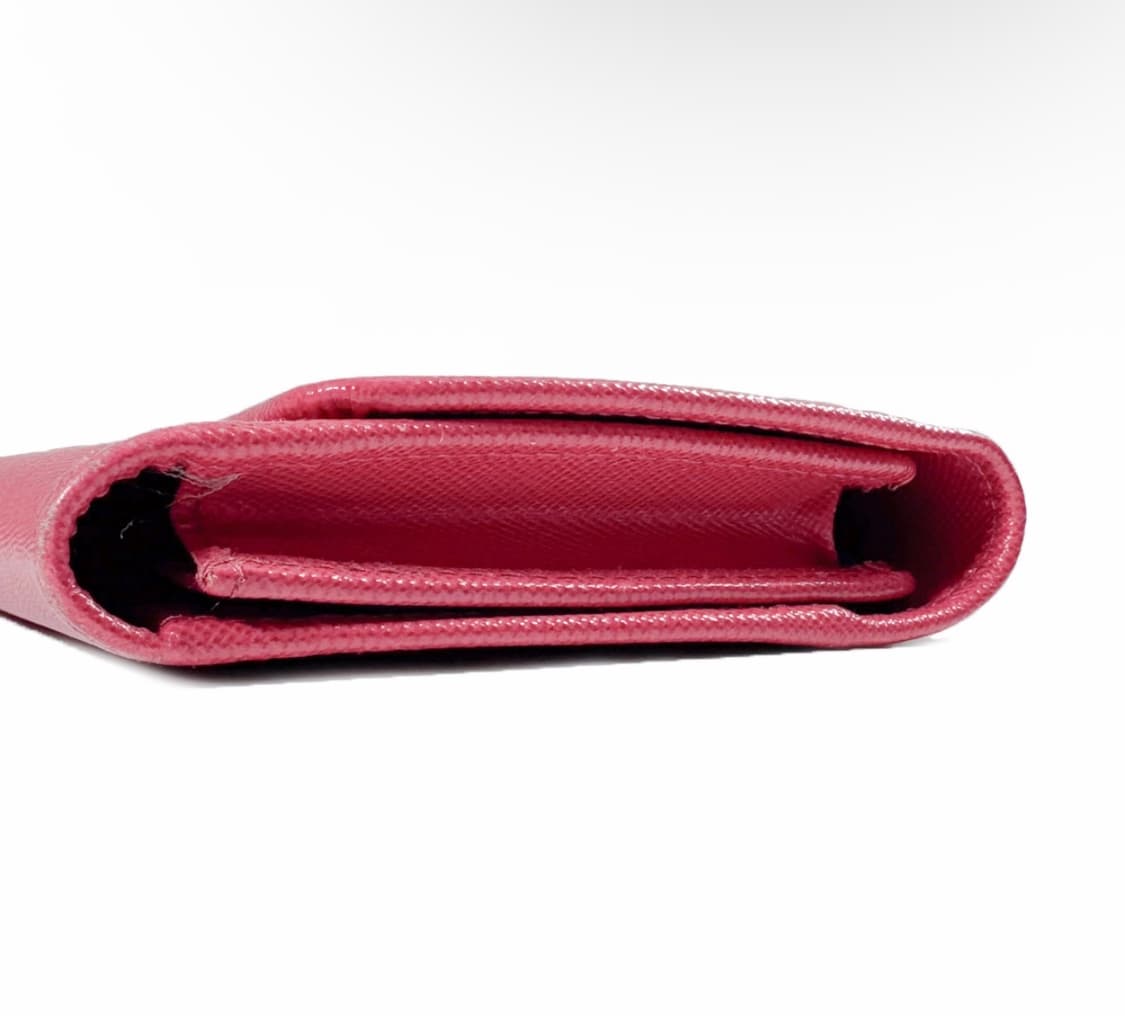 프라다 여성 사피아노 비텔로 레더 스트랩 지갑 미디움 핑크 1M1426 상품이미지8