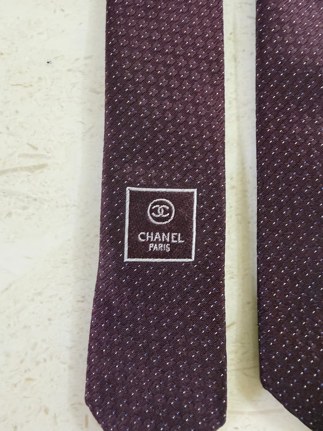 샤넬 버건디 타이 상품이미지2