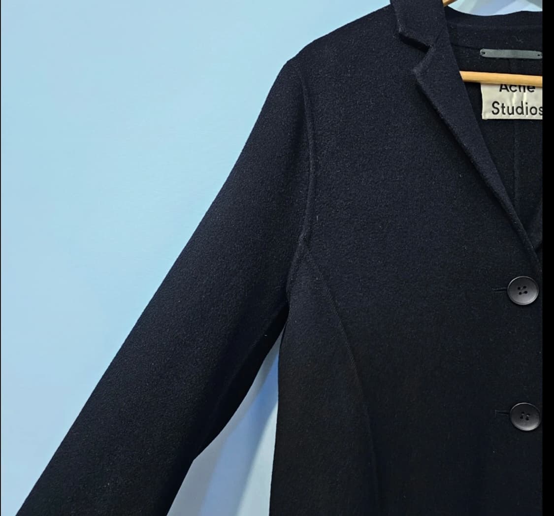 아크네 스튜디오 블랙 오버핏 캐시미어 코트 ~~55반 상품이미지4