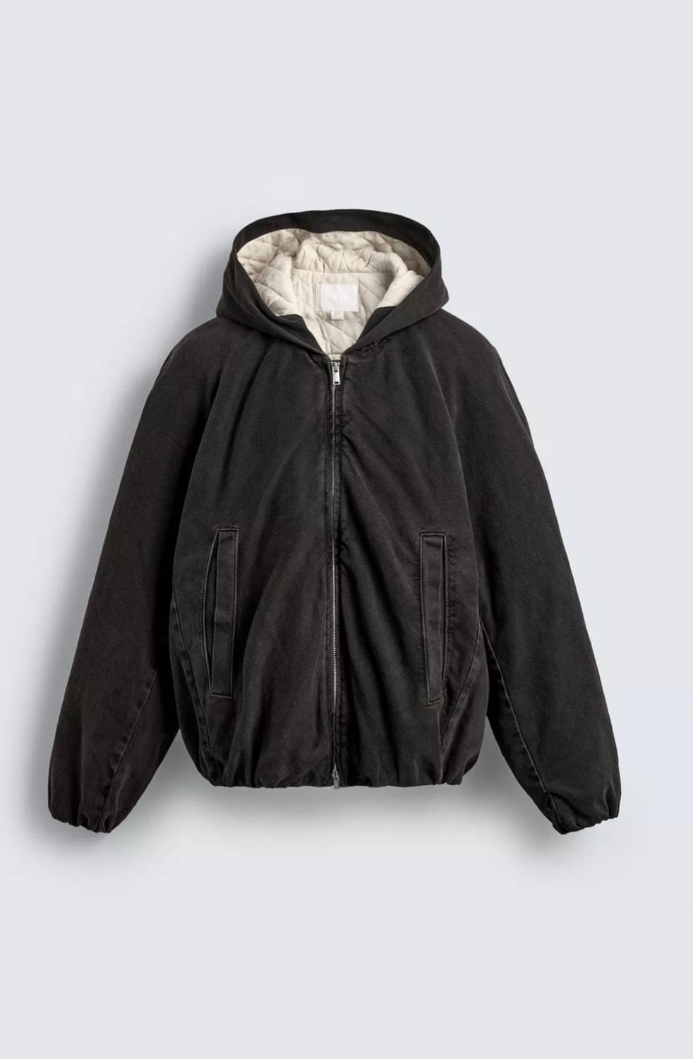 새상품) M 자라 오버핏 남성 데님 후드 패딩 점퍼 상품이미지1