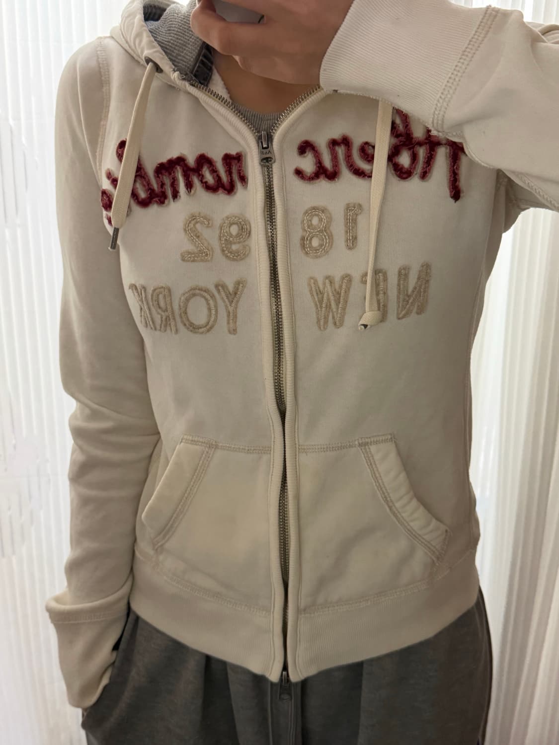 아베크롬비 아이보리 후드집업 m 상품이미지1