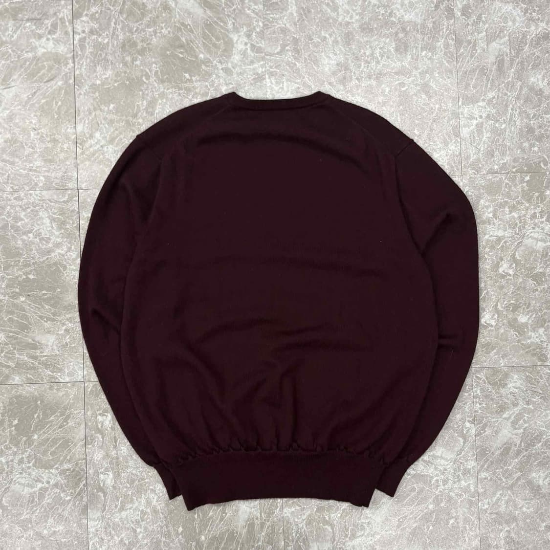 폴로 랄프로렌 버건디 워셔블 메리노 울 맨즈라인 크루넥 니트(M) 상품이미지3