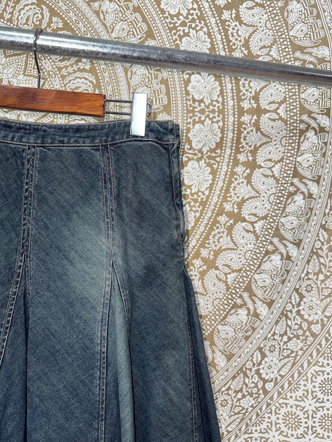 o’2nd 빈티지 워싱 데님 미디스커트  상품이미지4