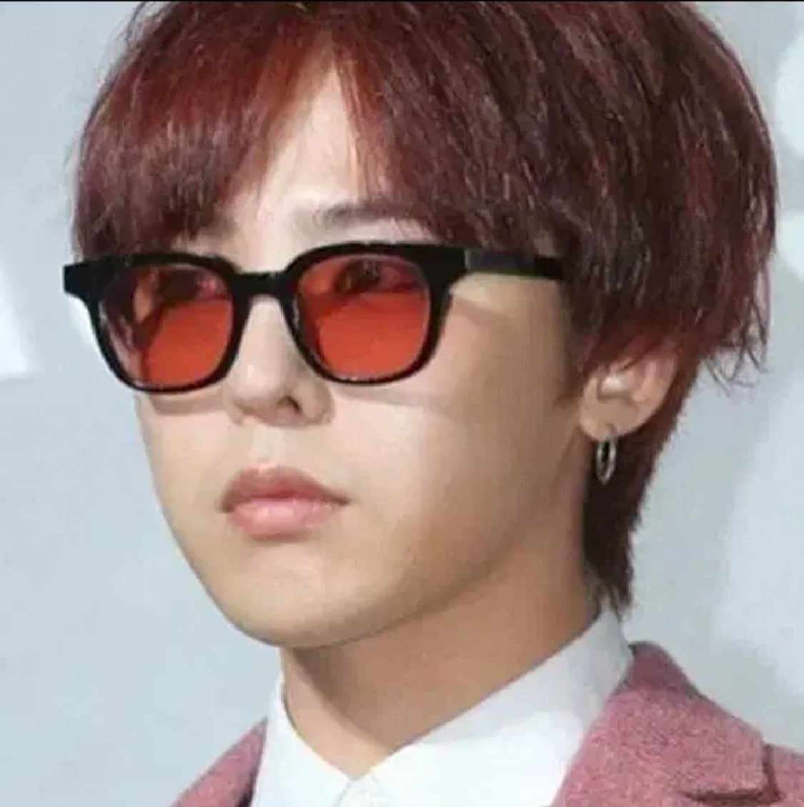 DPEW 레드 틴트 선글라스 지드래곤 권지용 뿔테 지디 빨간 안경 상품이미지3