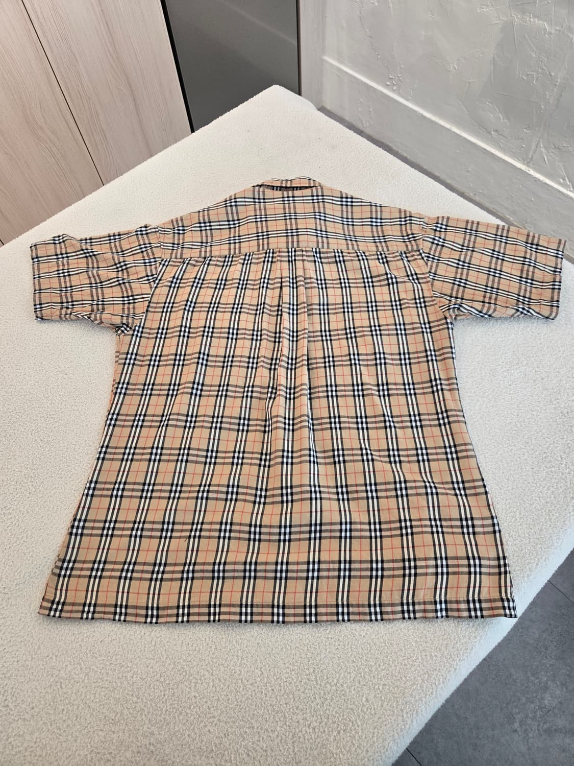 버버리 체크 반팔 셔츠 L : 싸게 드려요 상품이미지6